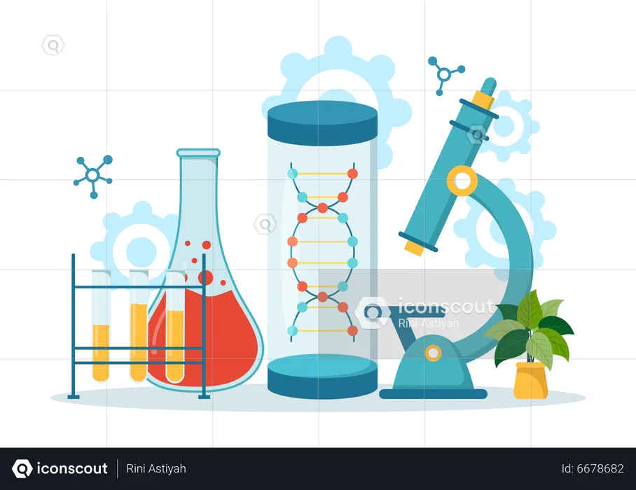 Ausrüstung zur DNA-Modifikation  Illustration