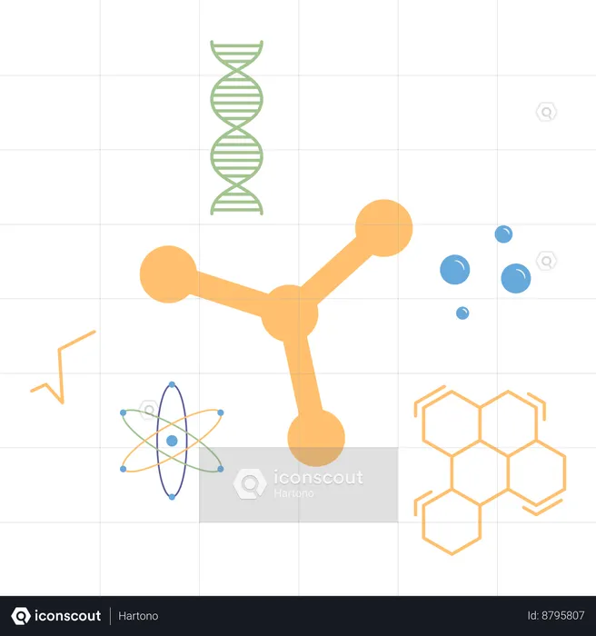 DNA molecule and molecular structure  Illustration