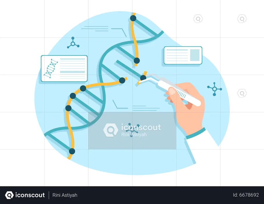 DNA string modification  Illustration