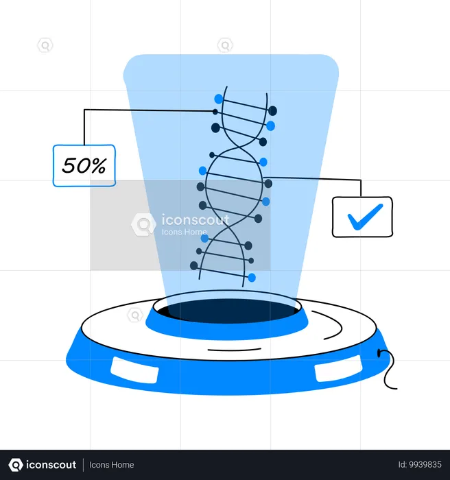 DNA Test and dna research  Illustration