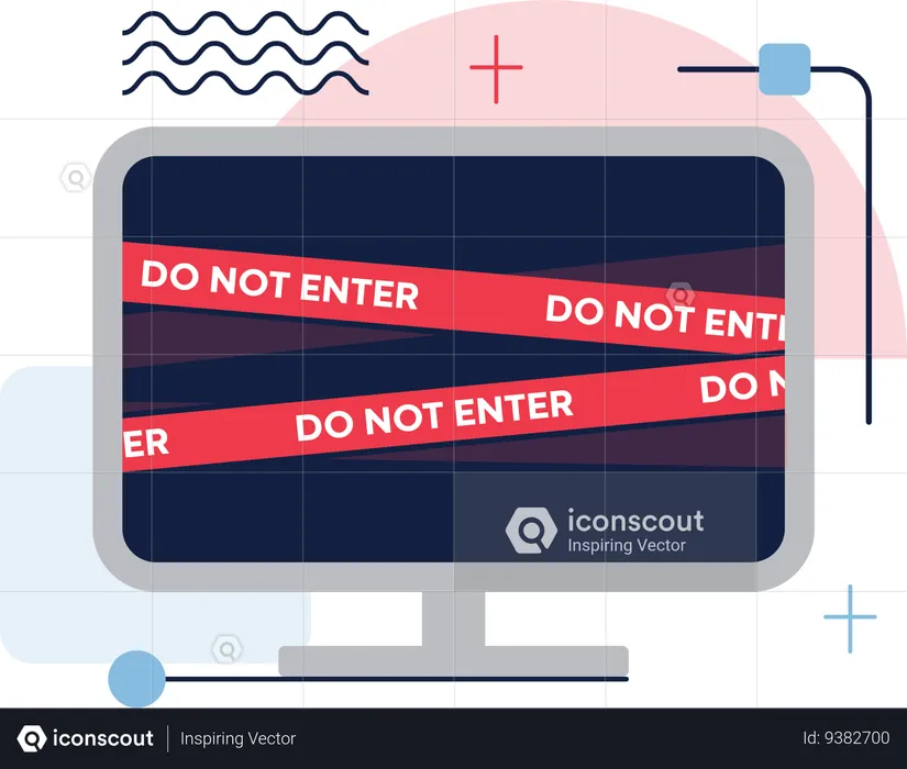 Do not enter message display on desktop screen  Illustration