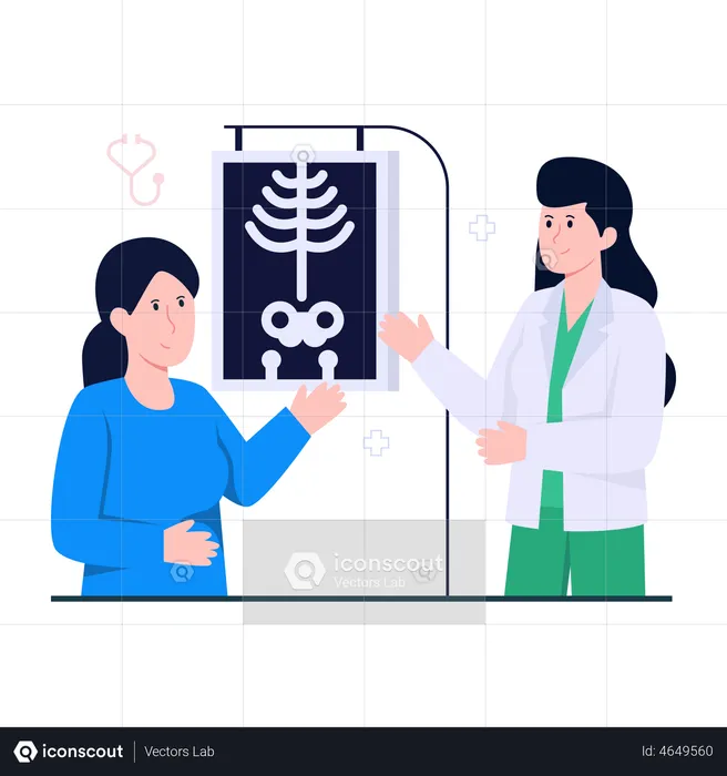 Médecin tenant X Ray  Illustration