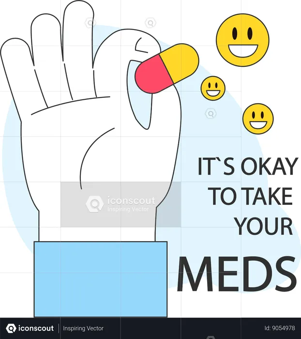 Doctor advices to take medicines  Illustration