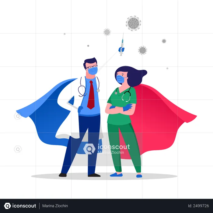 Doctor and nurse  Illustration