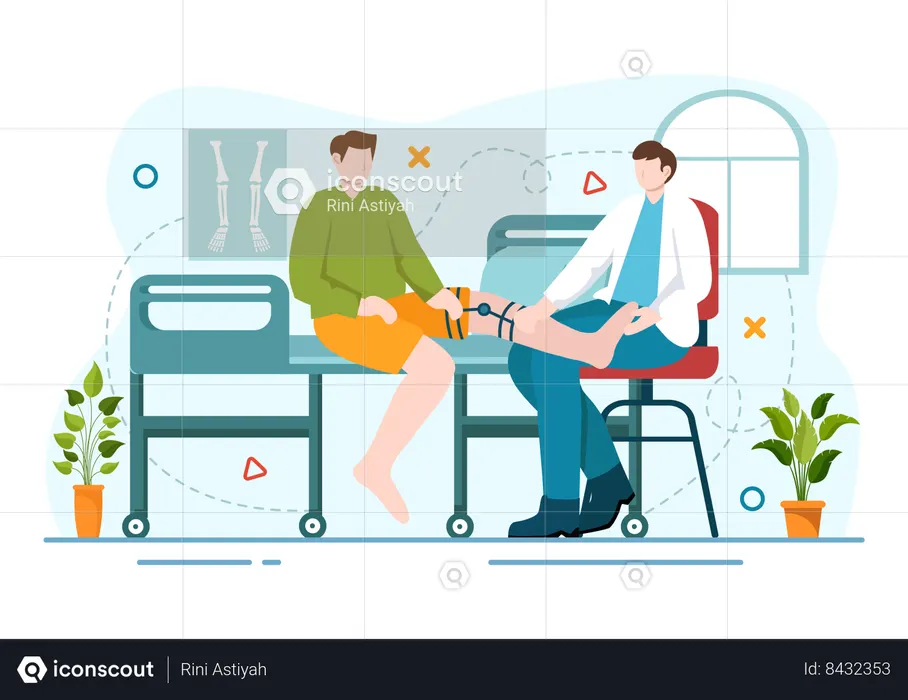 Doctor Approach to Occupational Therapy  Illustration