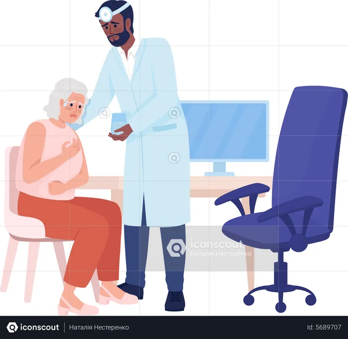 Doctor Checking Patient  Illustration