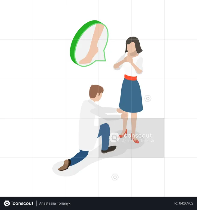 Doctor checking patient suffering from edema  Illustration