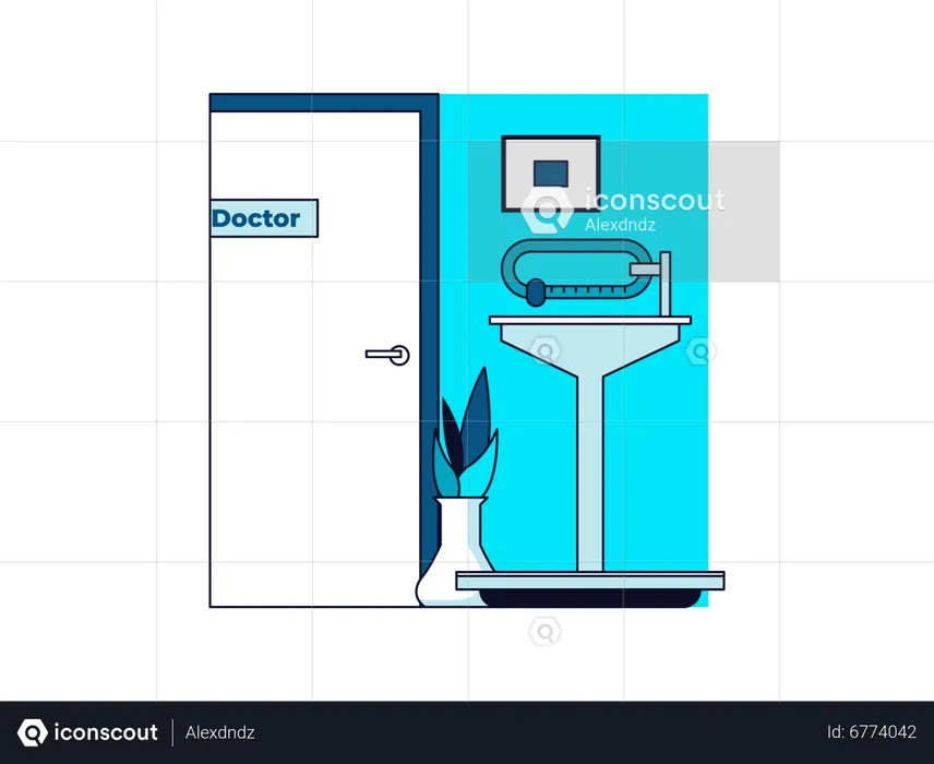 Doctor clinic interiors  Illustration