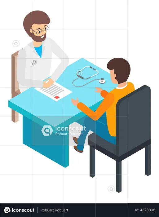 Doctor consultation room  Illustration