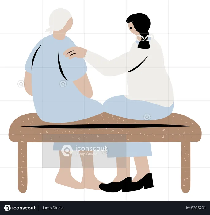 Doctor consultation with cancer patient  Illustration