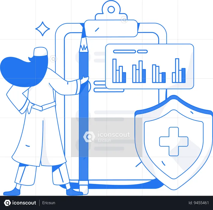 Doctor gives telemedicine session  Illustration