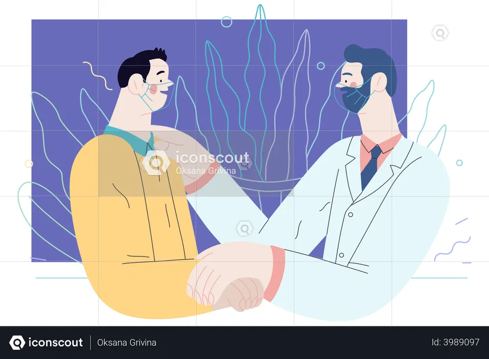 Doctor giving advice to patient  Illustration