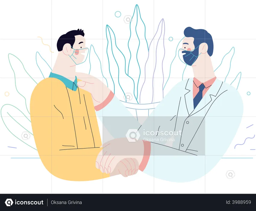 Doctor giving advice to patient  Illustration