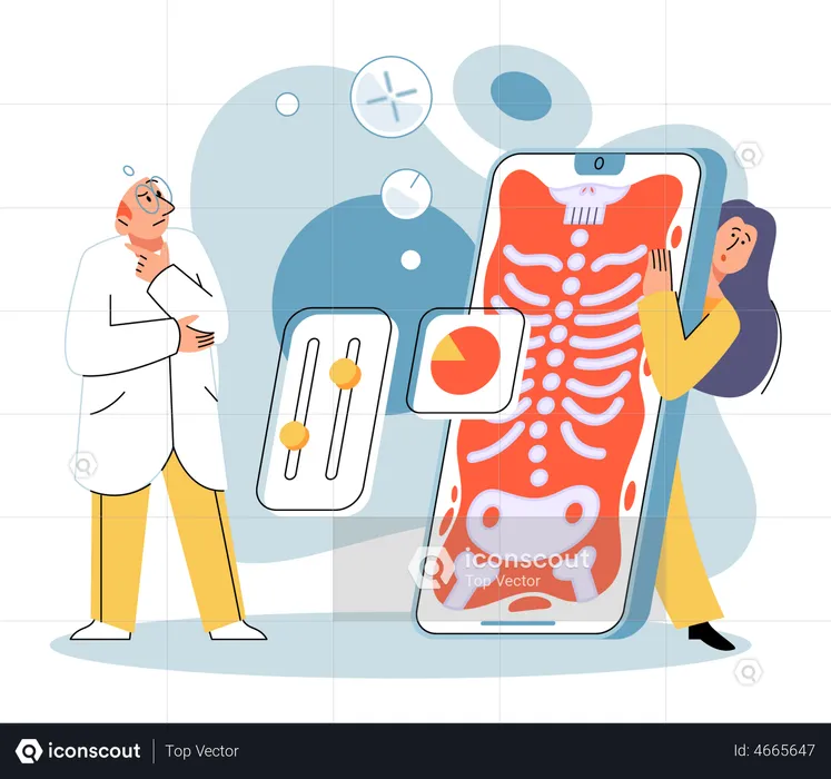 Doctor giving consultation to patient  Illustration