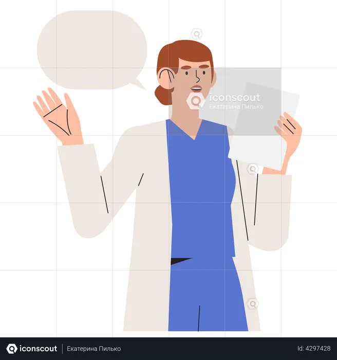 Doctor giving instructions  Illustration