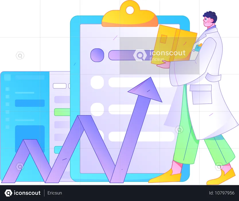 Doctor giving medical prescription  Illustration