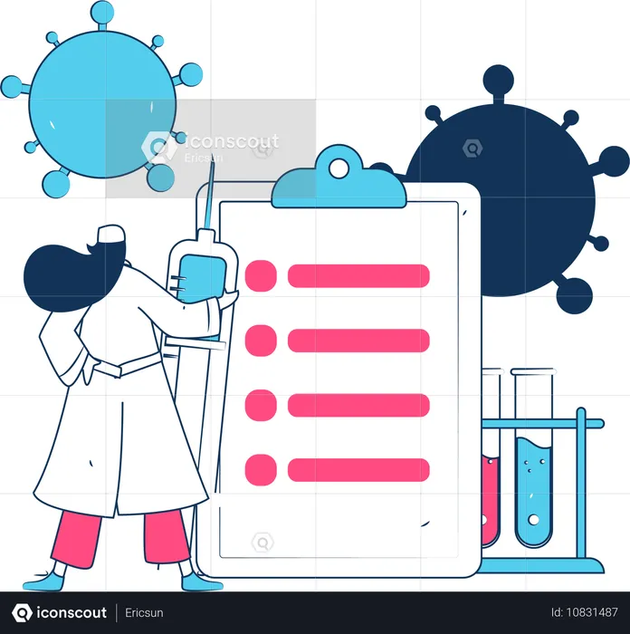 Doctor giving medical prescription  Illustration