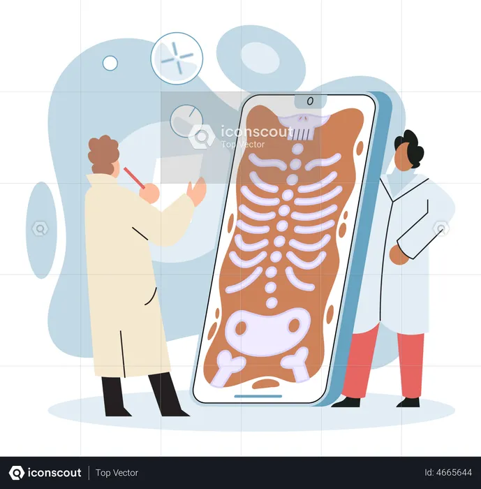 Doctor giving online consultation  Illustration