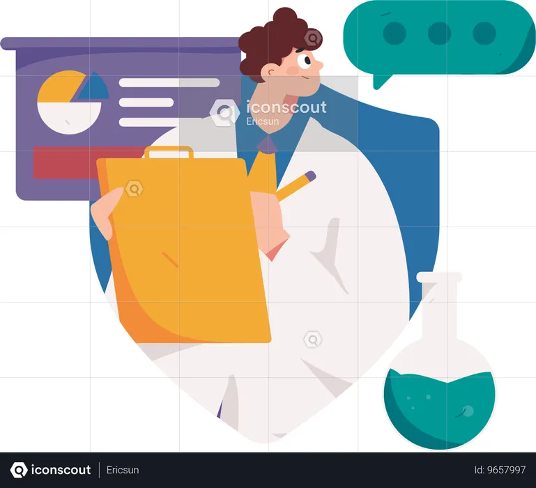 Doctor giving prescription  Illustration