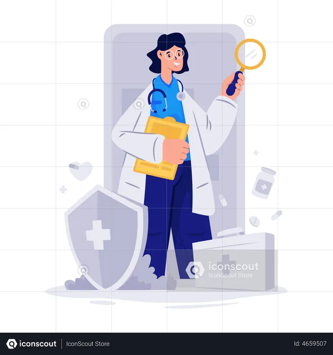 Doctor Healthcare App  Illustration