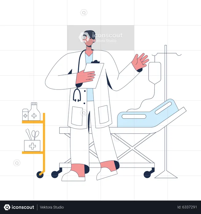 Doctor in the Hospital  Illustration