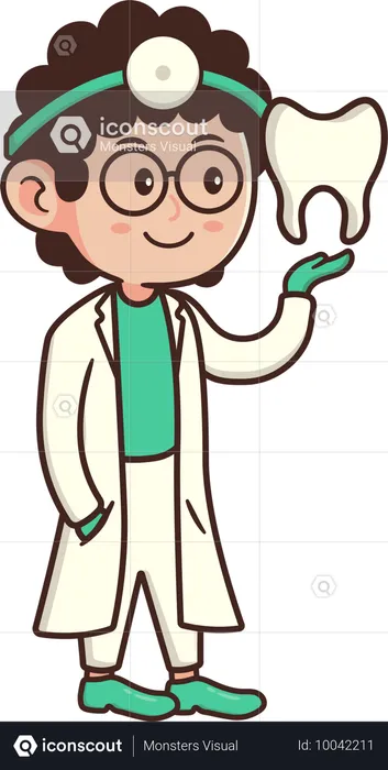 Doctor performing implantation surgery  Illustration