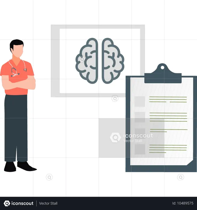 Médico presenta informe sobre cerebro humano  Ilustración