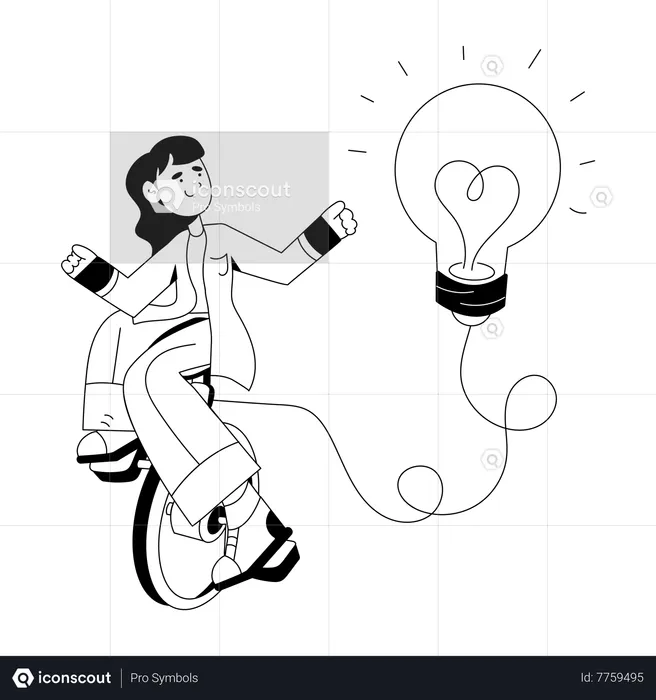Doctor Riding cycle and getting medical idea  Illustration