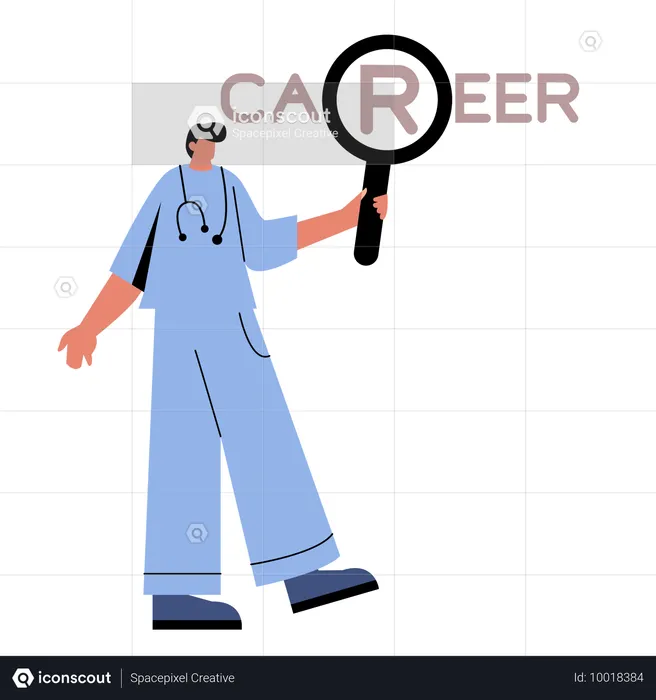 Doctor seeking for job  Illustration