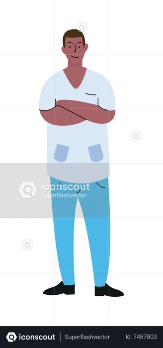 Doctor standing  Illustration