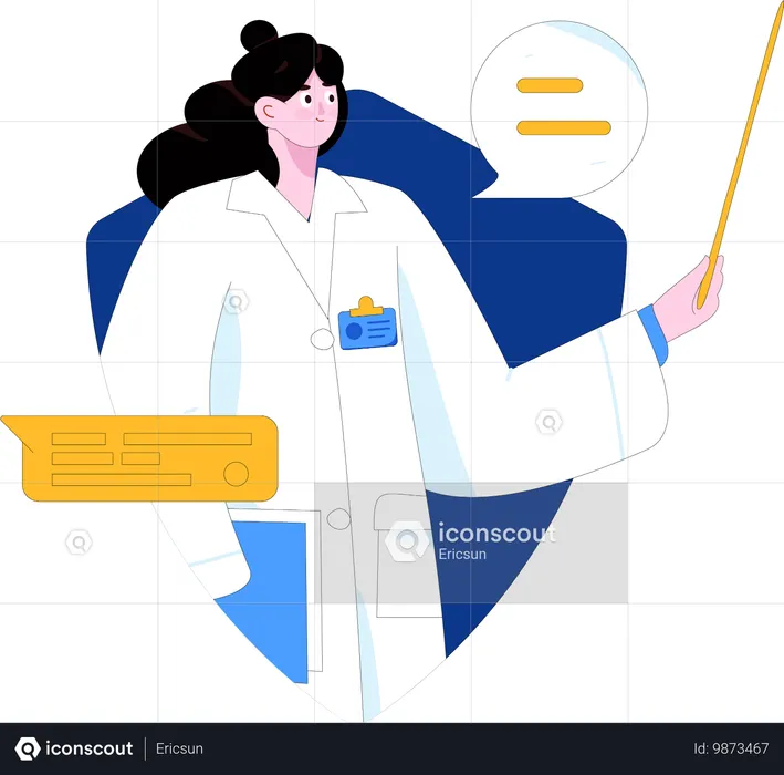 Doctor Suggesting Medical Insurance  Illustration