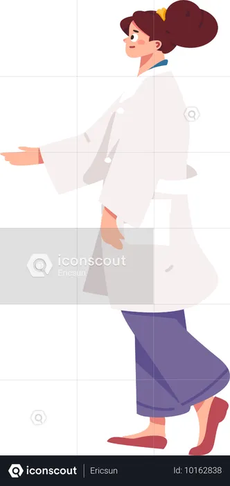 Doctor wearing lab coat  Illustration