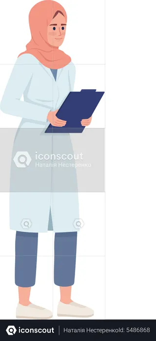 Doctor with clipboard  Illustration