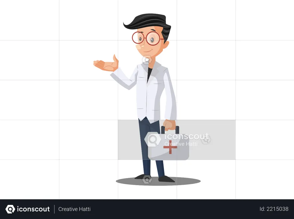 Doctor with First Aid kit  Illustration