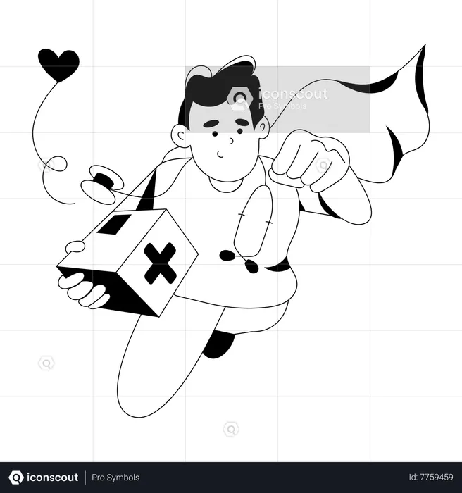 Doctor with first Aid kit  Illustration