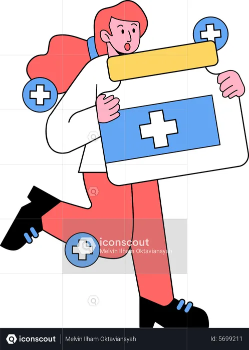 Doctor with Medicine  Illustration