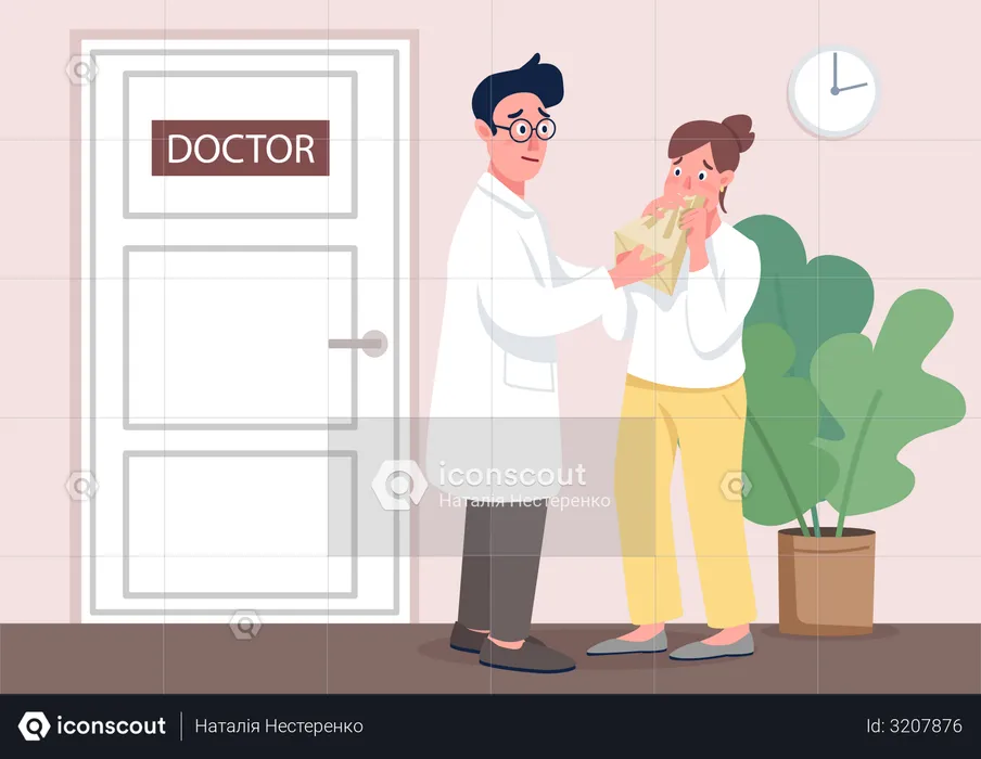 Doctor with patient  Illustration