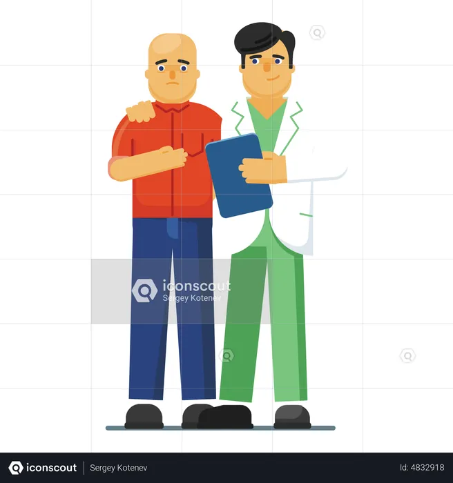 Doctor With Patient  Illustration