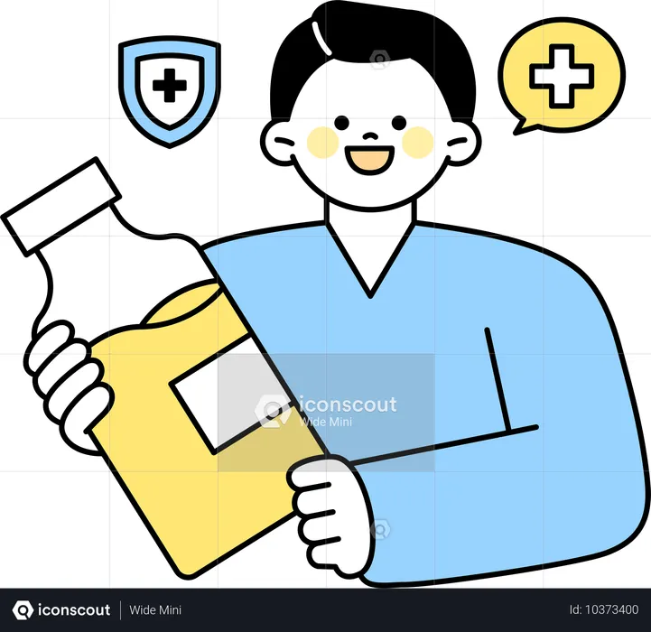 Doctor with vaccine  Illustration