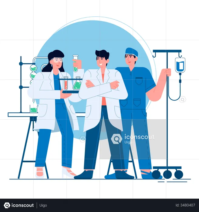 Doctors and Nurses  Illustration