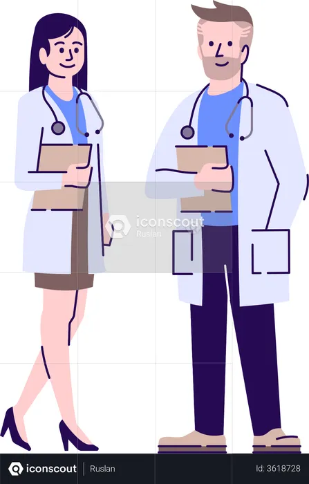Doctors colleagues  Illustration
