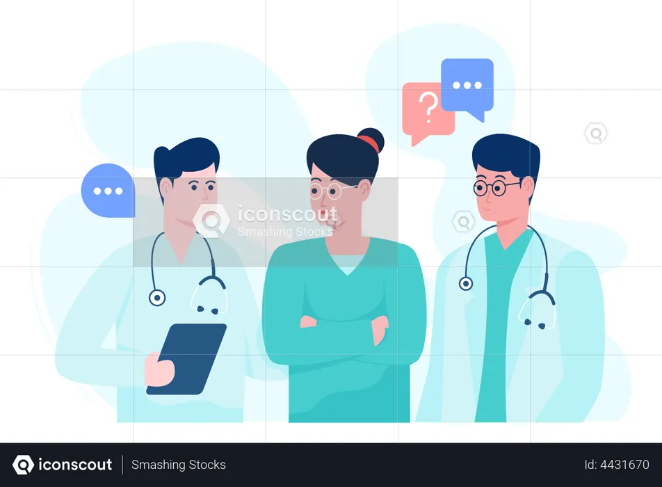 Doctors Discussion  Illustration