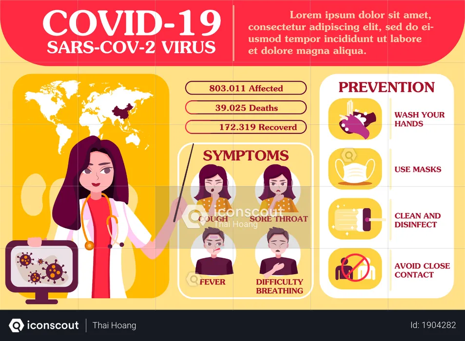 Doctors suggestion about coronavirus  Illustration