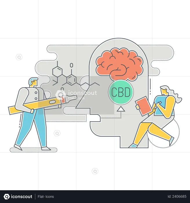 Doctors using CBD in treatment  Illustration