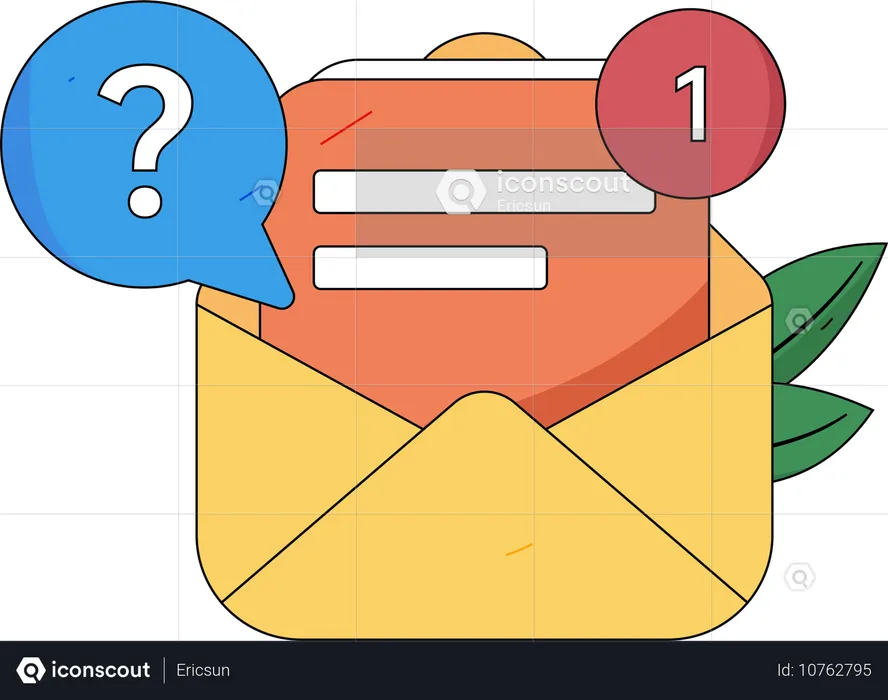 Document mail with help  Illustration