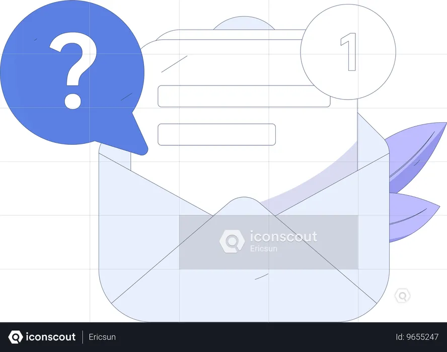 Document mail with help  Illustration