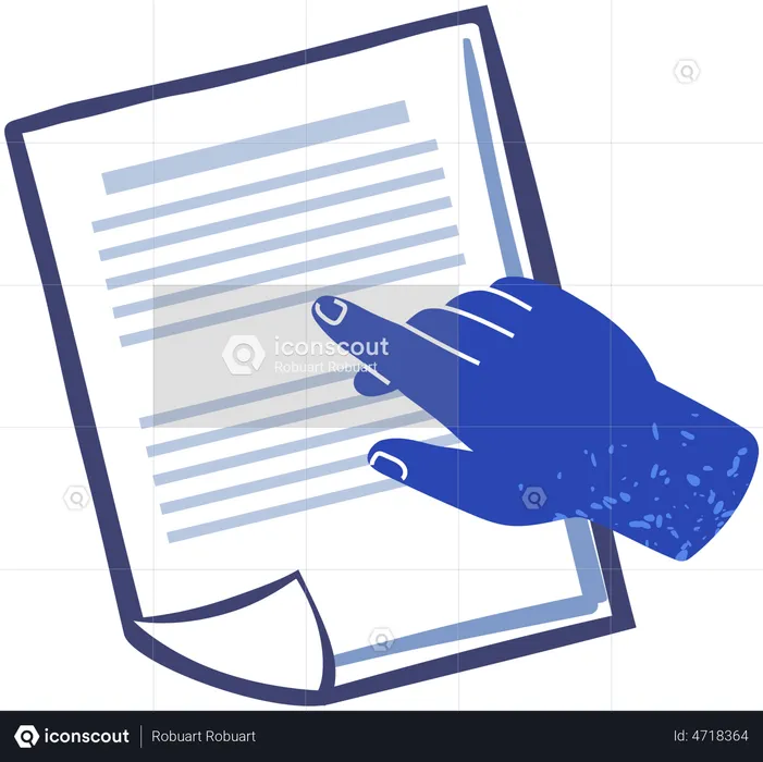 Documento do contrato  Ilustração