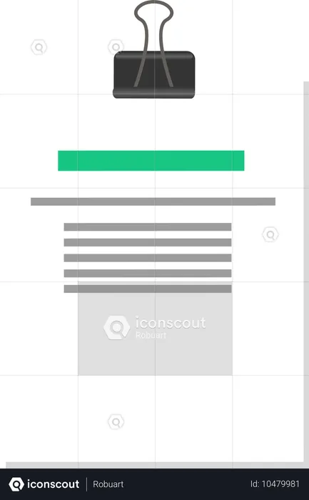 Amostra de cor de documento fixada  Ilustração