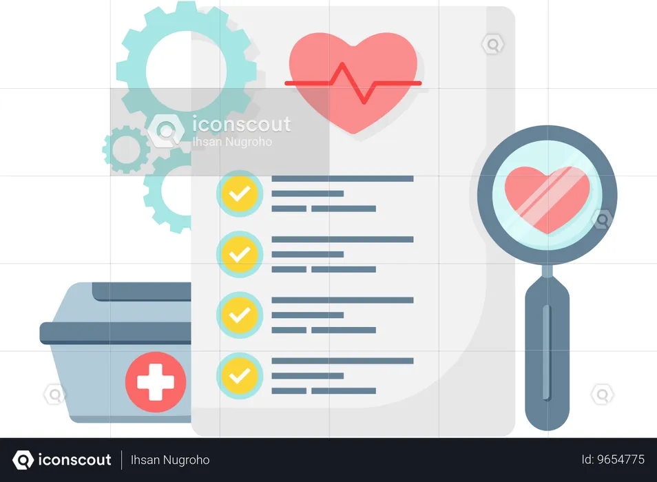 Documentos médicos del paciente.  Ilustración