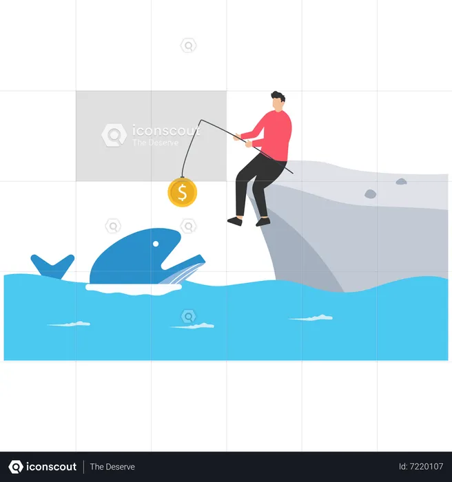 Dollar whale  Illustration